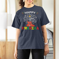Happy Kwanzaa T Shirt For Women African American Afro Queen Nguzo Saba - Wonder Print Shop