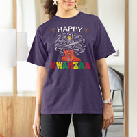 Happy Kwanzaa T Shirt For Women African American Afro Queen Nguzo Saba - Wonder Print Shop