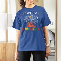 Happy Kwanzaa T Shirt For Women African American Afro Queen Nguzo Saba - Wonder Print Shop