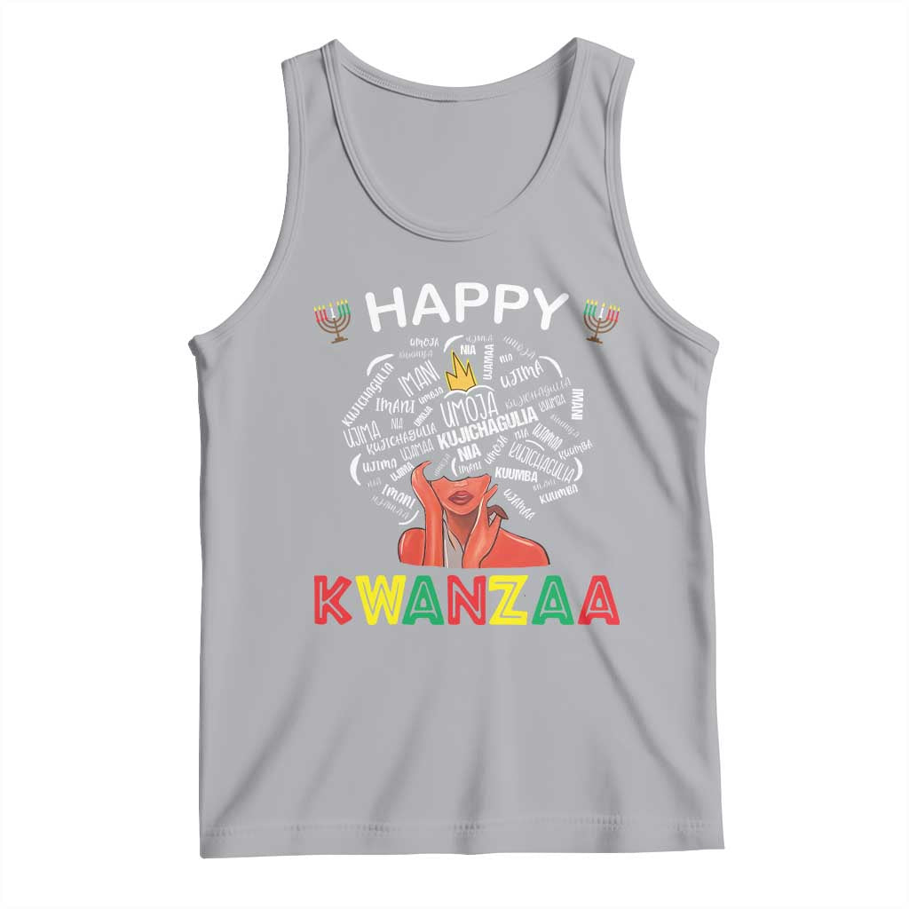 Happy Kwanzaa Tank Top African American Afro Queen Nguzo Saba - Wonder Print Shop