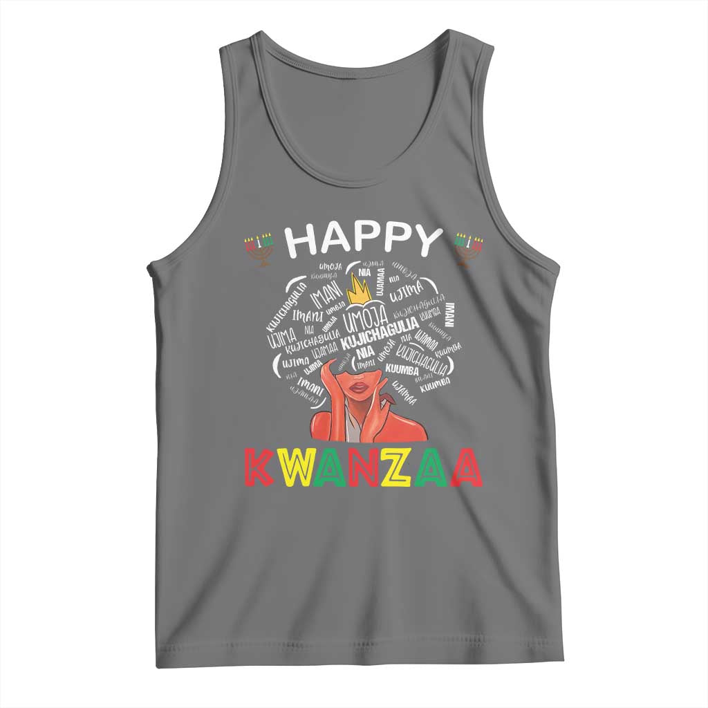 Happy Kwanzaa Tank Top African American Afro Queen Nguzo Saba - Wonder Print Shop