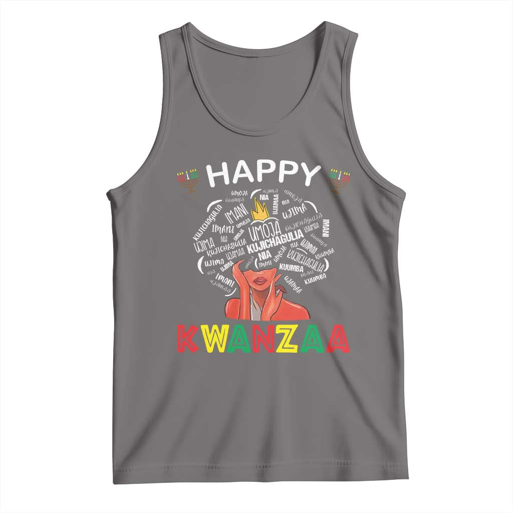 Happy Kwanzaa Tank Top African American Afro Queen Nguzo Saba - Wonder Print Shop