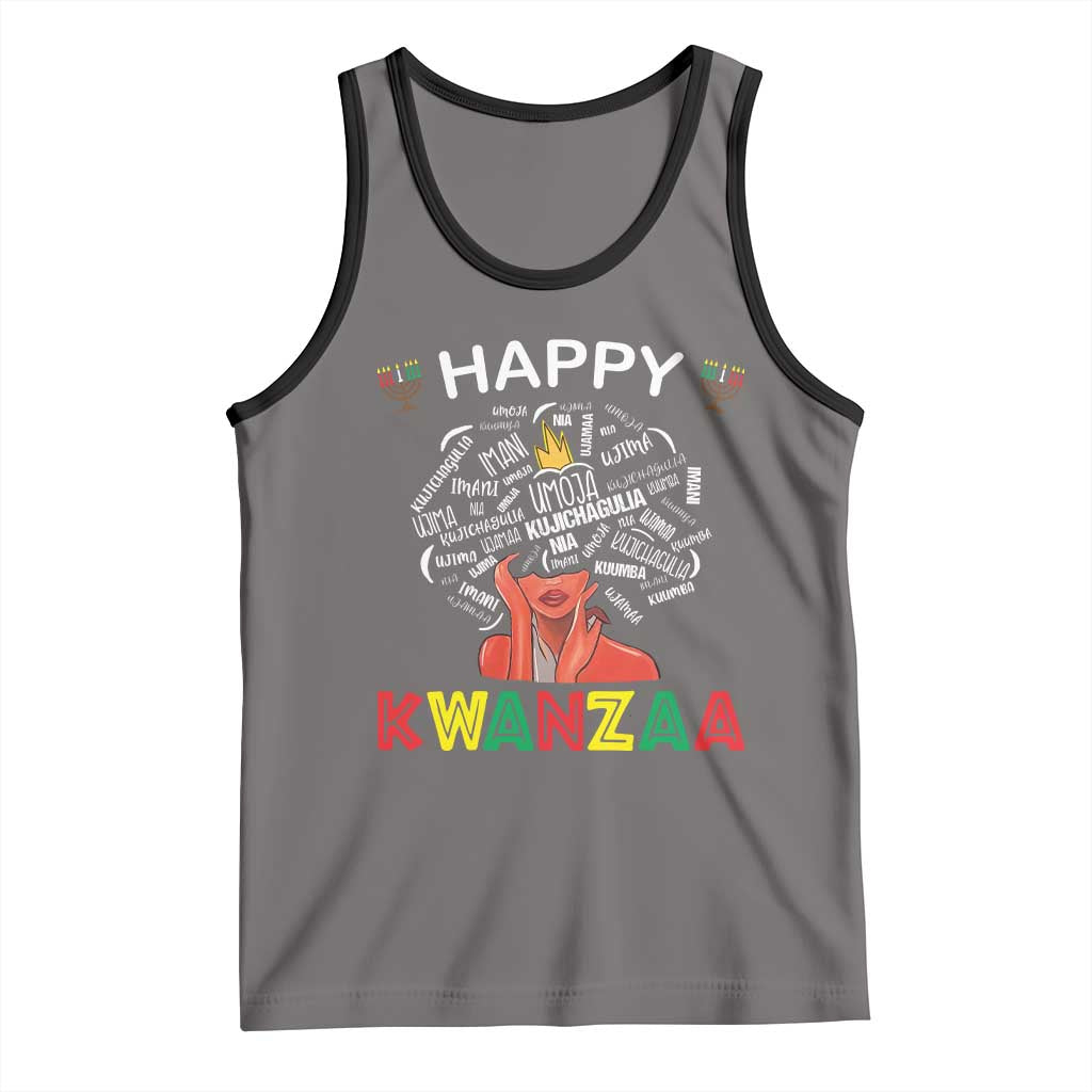 Happy Kwanzaa Tank Top African American Afro Queen Nguzo Saba - Wonder Print Shop