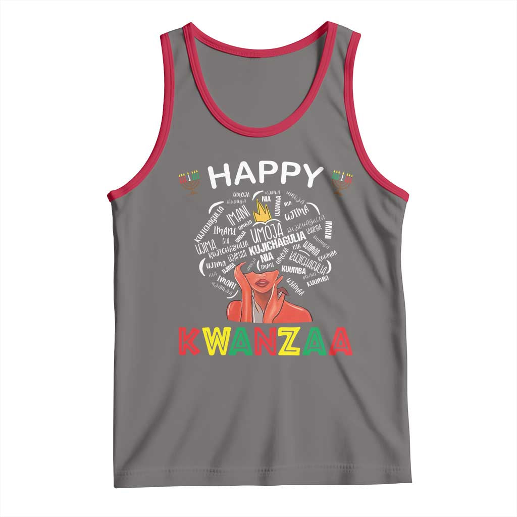 Happy Kwanzaa Tank Top African American Afro Queen Nguzo Saba - Wonder Print Shop