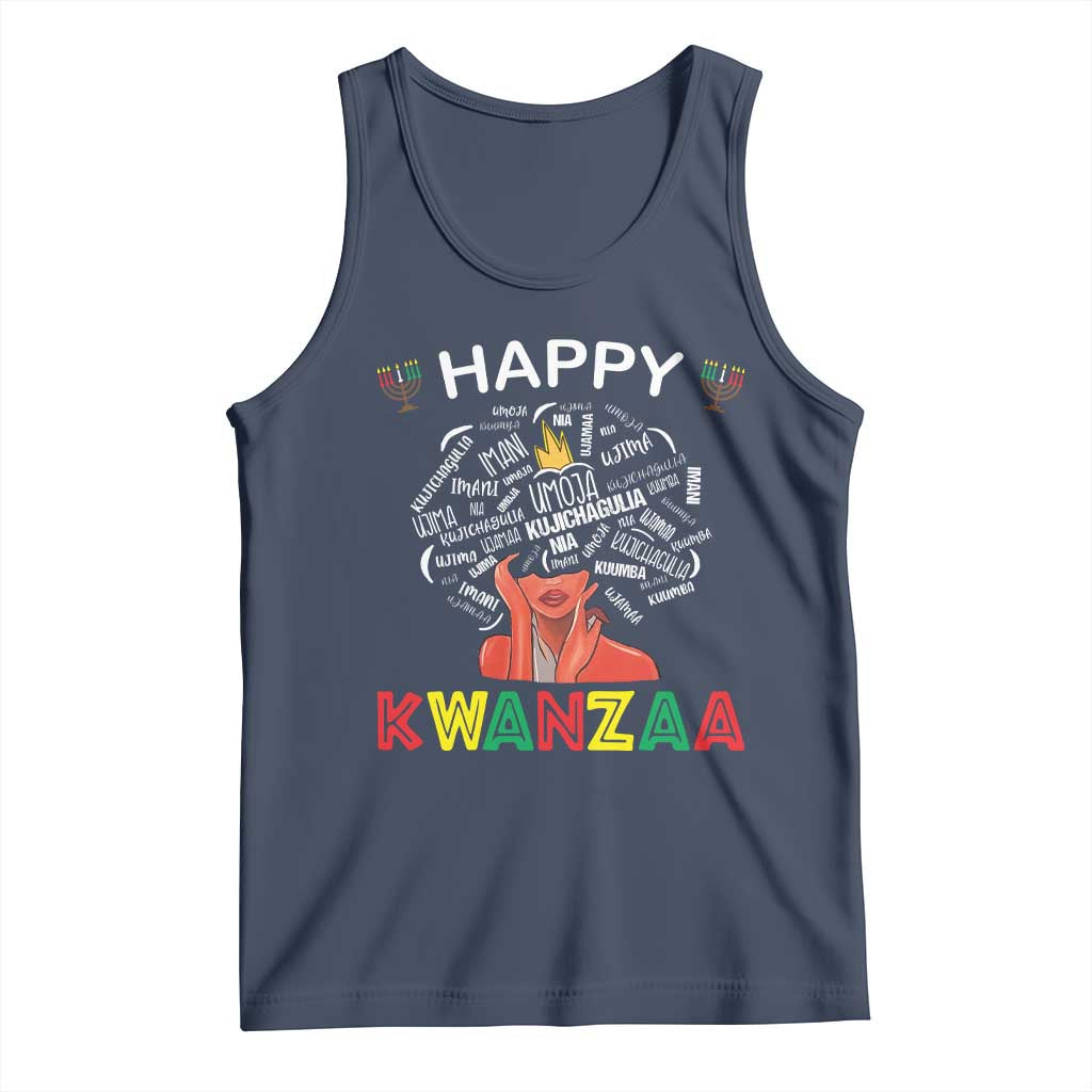 Happy Kwanzaa Tank Top African American Afro Queen Nguzo Saba - Wonder Print Shop