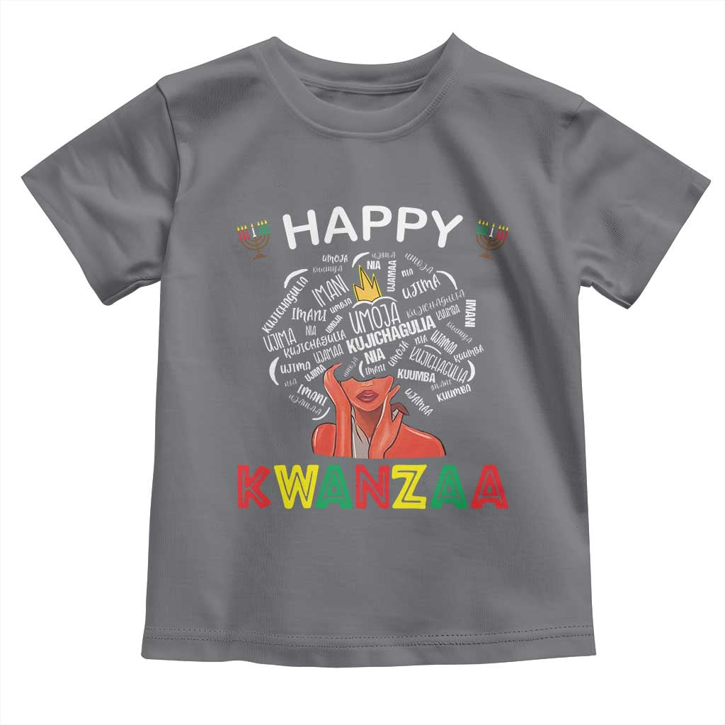 Happy Kwanzaa Toddler T Shirt African American Afro Queen Nguzo Saba - Wonder Print Shop