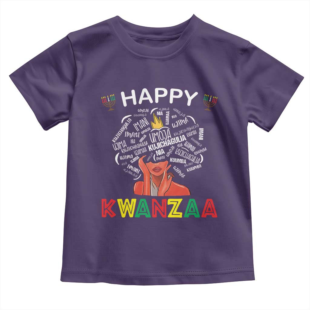 Happy Kwanzaa Toddler T Shirt African American Afro Queen Nguzo Saba - Wonder Print Shop