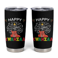 Happy Kwanzaa Tumbler Cup African American Afro Queen Nguzo Saba - Wonder Print Shop