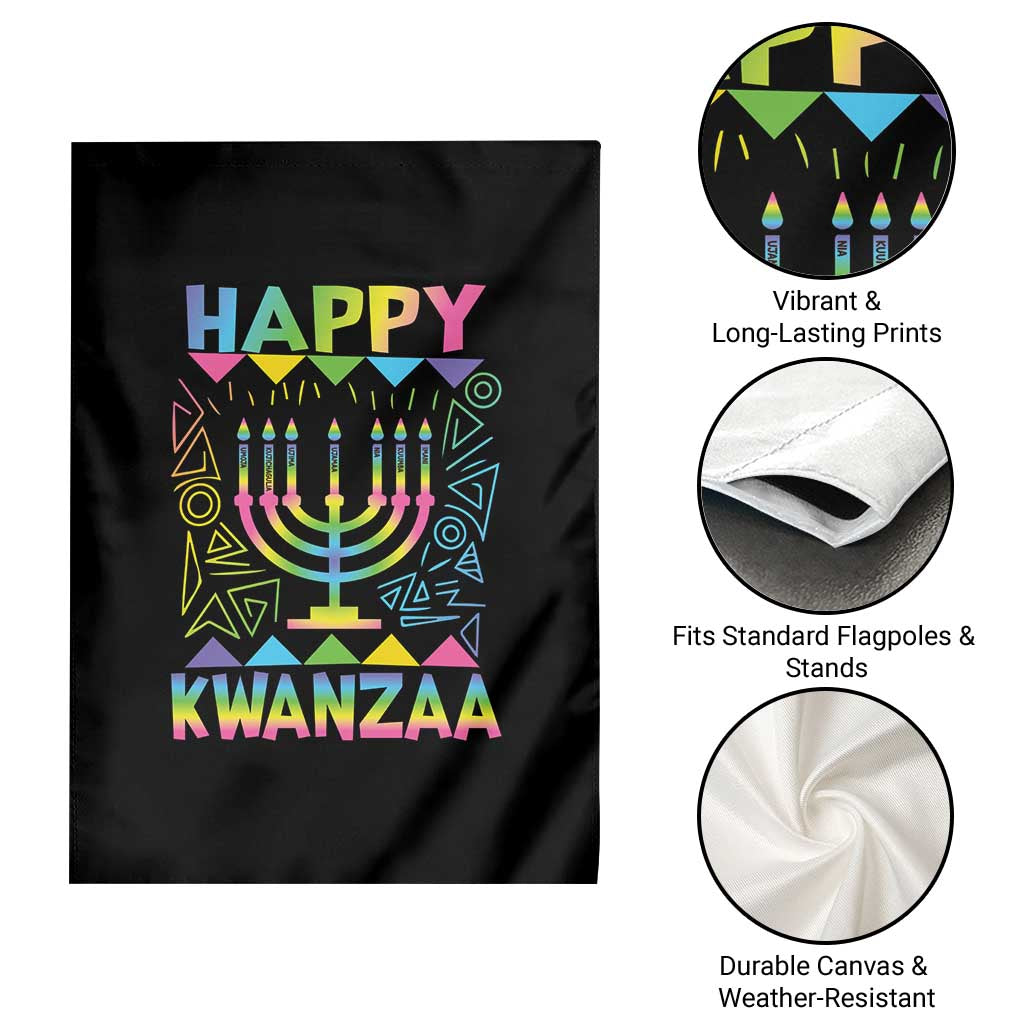Happy Kwanzaa Garden Flag Christmas African American Heritage Holiday Kinara Mazao - Wonder Print Shop