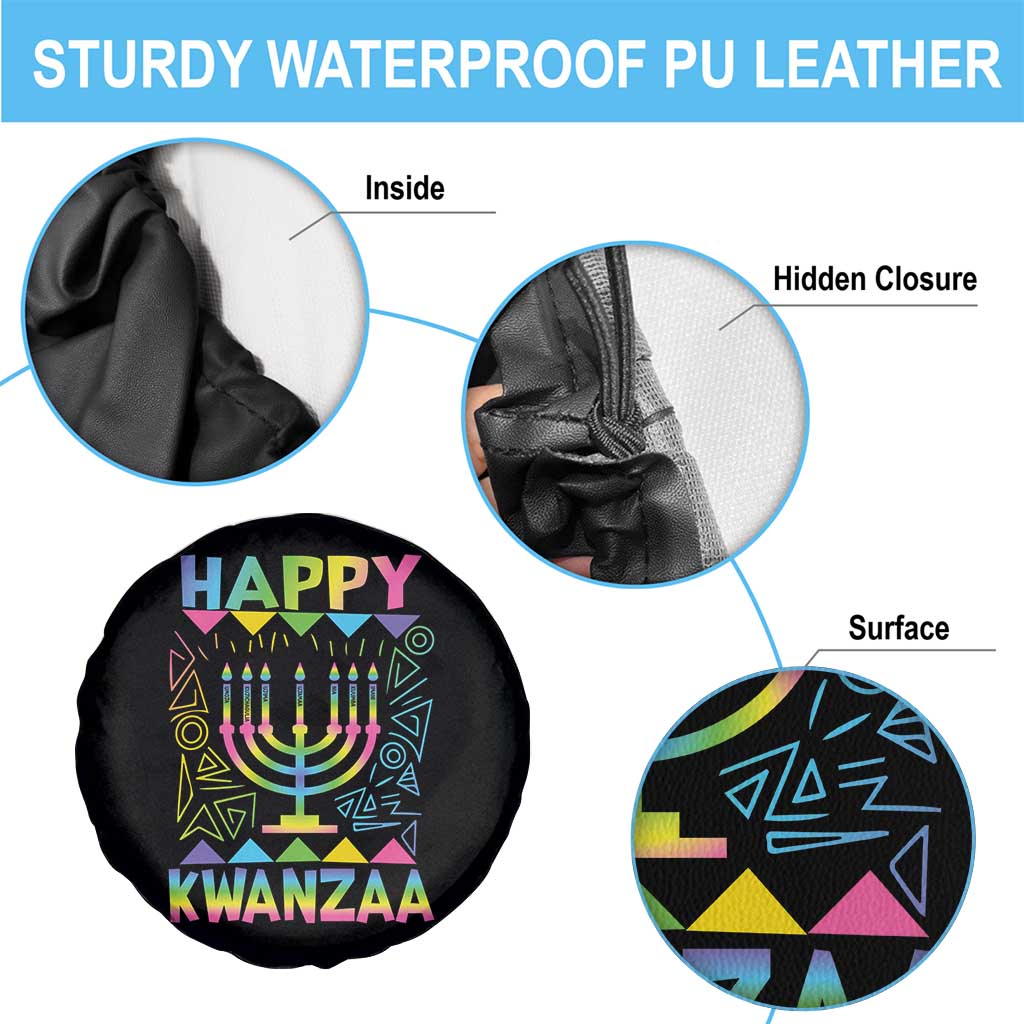 Happy Kwanzaa Spare Tire Cover Christmas African American Heritage Holiday Kinara Mazao - Wonder Print Shop
