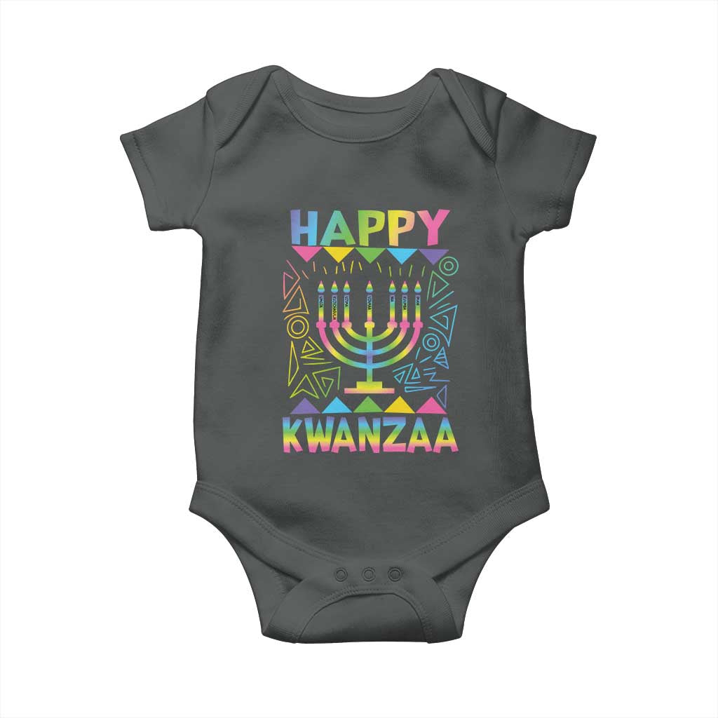 Happy Kwanzaa Baby Onesie Christmas African American Heritage Holiday Kinara Mazao - Wonder Print Shop