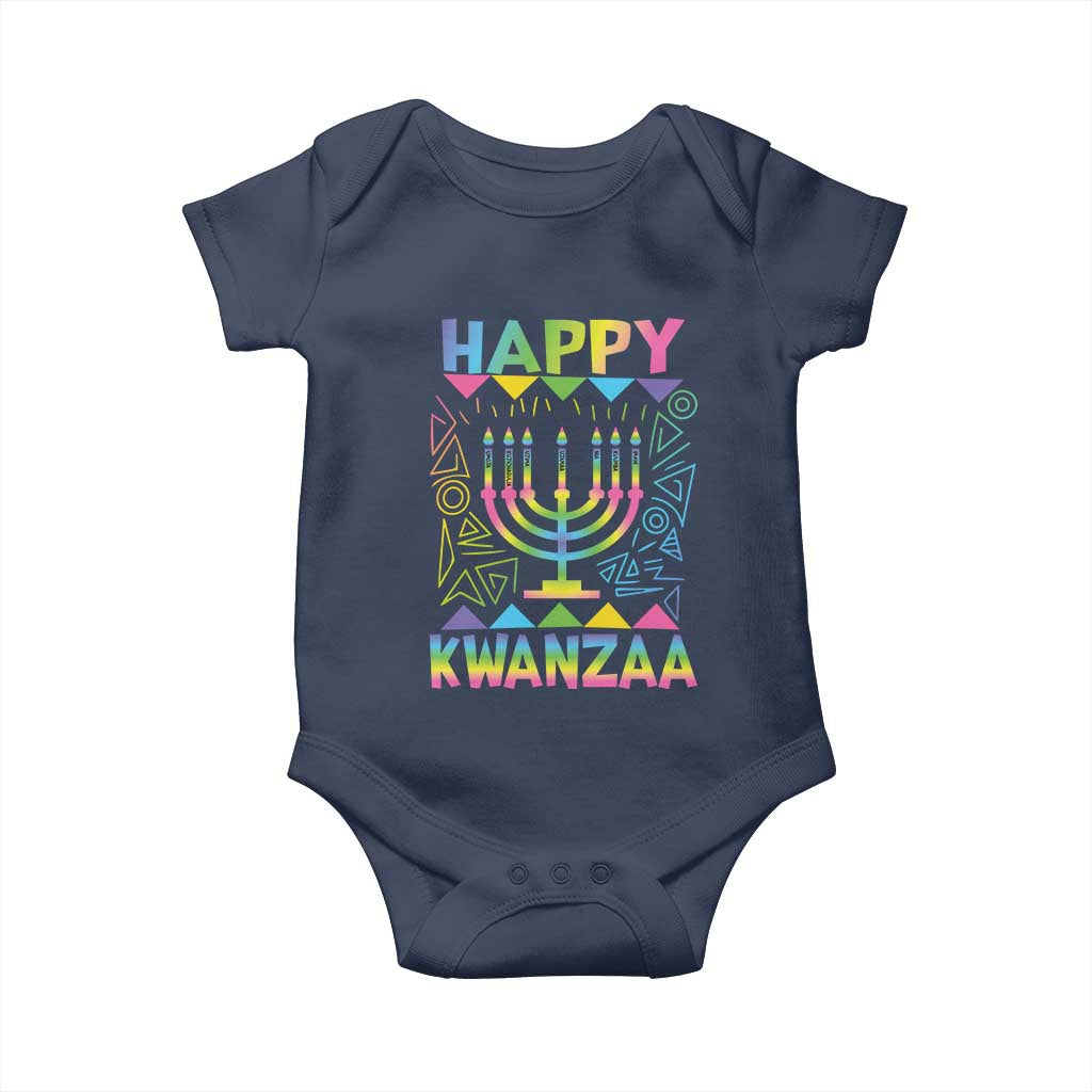 Happy Kwanzaa Baby Onesie Christmas African American Heritage Holiday Kinara Mazao - Wonder Print Shop