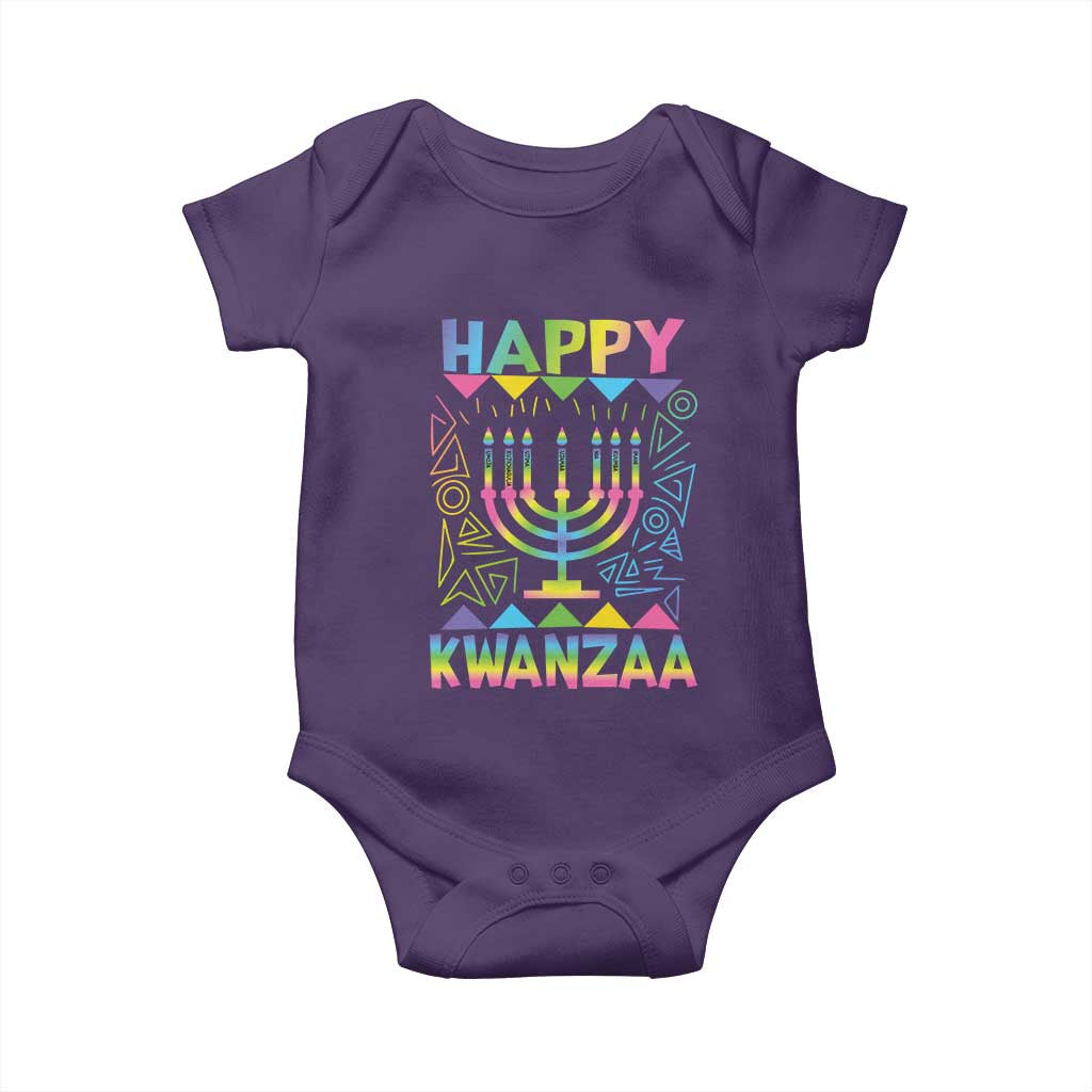 Happy Kwanzaa Baby Onesie Christmas African American Heritage Holiday Kinara Mazao - Wonder Print Shop