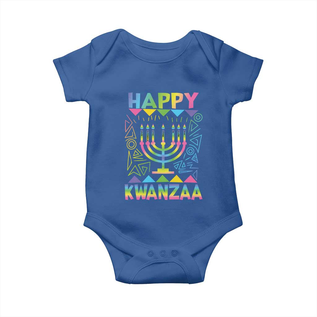 Happy Kwanzaa Baby Onesie Christmas African American Heritage Holiday Kinara Mazao - Wonder Print Shop