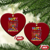 Happy Kwanzaa Ceramic Ornament Christmas African American Heritage Holiday Kinara Mazao - Wonder Print Shop
