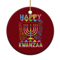 Happy Kwanzaa Ceramic Ornament Christmas African American Heritage Holiday Kinara Mazao - Wonder Print Shop