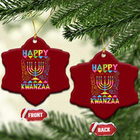 Happy Kwanzaa Ceramic Ornament Christmas African American Heritage Holiday Kinara Mazao - Wonder Print Shop