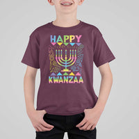 Happy Kwanzaa T Shirt For Kid Christmas African American Heritage Holiday Kinara Mazao - Wonder Print Shop
