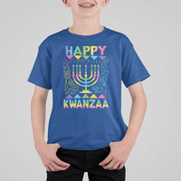 Happy Kwanzaa T Shirt For Kid Christmas African American Heritage Holiday Kinara Mazao - Wonder Print Shop