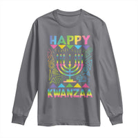 Happy Kwanzaa Long Sleeve Shirt Christmas African American Heritage Holiday Kinara Mazao - Wonder Print Shop