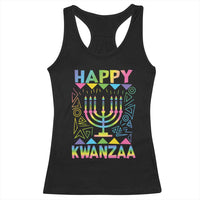 Happy Kwanzaa Racerback Tank Top Christmas African American Heritage Holiday Kinara Mazao - Wonder Print Shop