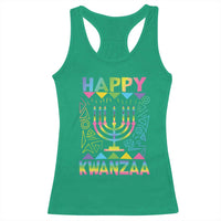 Happy Kwanzaa Racerback Tank Top Christmas African American Heritage Holiday Kinara Mazao - Wonder Print Shop