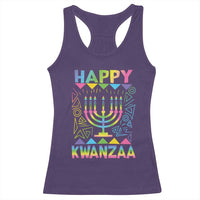 Happy Kwanzaa Racerback Tank Top Christmas African American Heritage Holiday Kinara Mazao - Wonder Print Shop