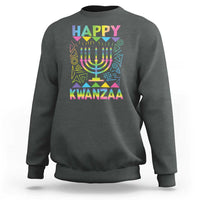 Happy Kwanzaa Sweatshirt Christmas African American Heritage Holiday Kinara Mazao - Wonder Print Shop