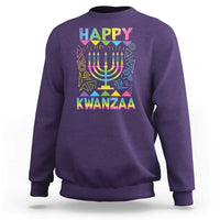 Happy Kwanzaa Sweatshirt Christmas African American Heritage Holiday Kinara Mazao - Wonder Print Shop