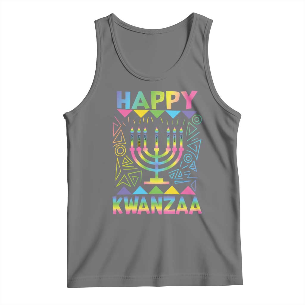 Happy Kwanzaa Tank Top Christmas African American Heritage Holiday Kinara Mazao - Wonder Print Shop