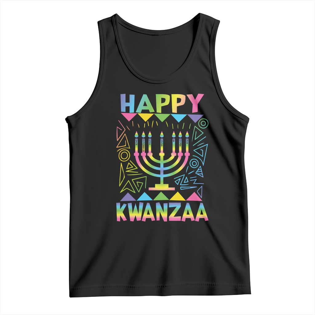 Happy Kwanzaa Tank Top Christmas African American Heritage Holiday Kinara Mazao - Wonder Print Shop