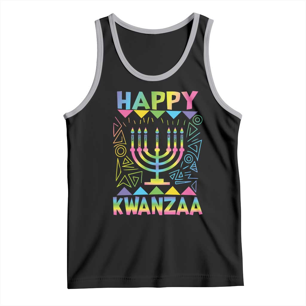 Happy Kwanzaa Tank Top Christmas African American Heritage Holiday Kinara Mazao - Wonder Print Shop