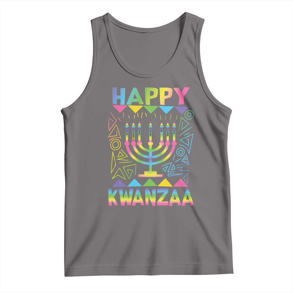 Happy Kwanzaa Tank Top Christmas African American Heritage Holiday Kinara Mazao - Wonder Print Shop