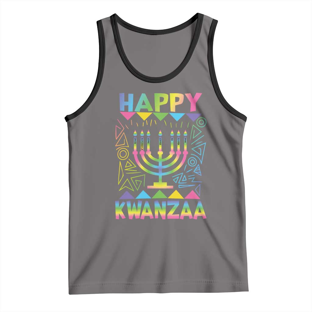 Happy Kwanzaa Tank Top Christmas African American Heritage Holiday Kinara Mazao - Wonder Print Shop