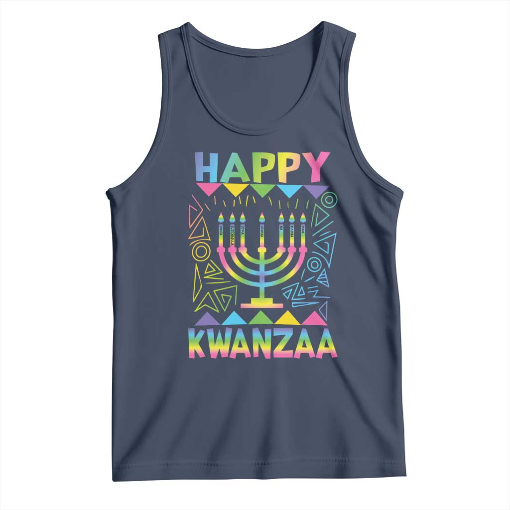 Happy Kwanzaa Tank Top Christmas African American Heritage Holiday Kinara Mazao - Wonder Print Shop