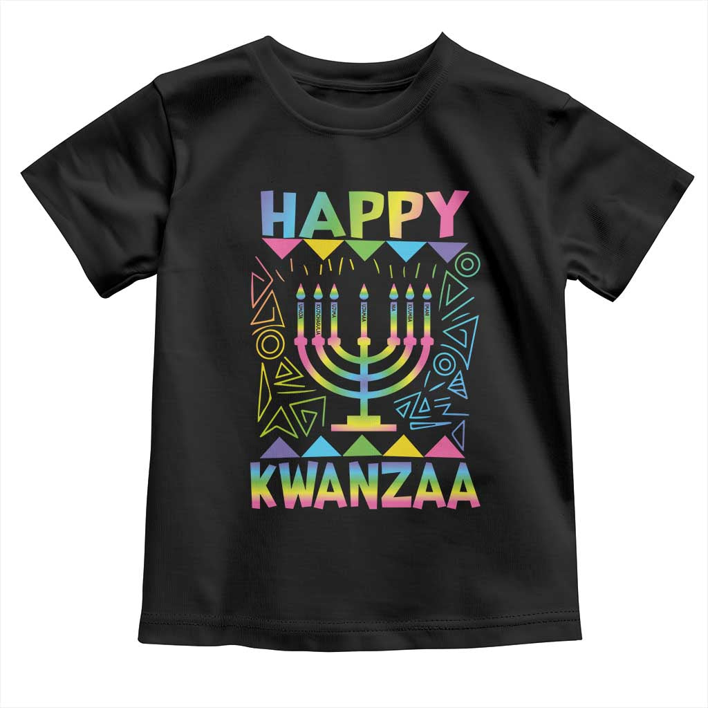 Happy Kwanzaa Toddler T Shirt Christmas African American Heritage Holiday Kinara Mazao - Wonder Print Shop