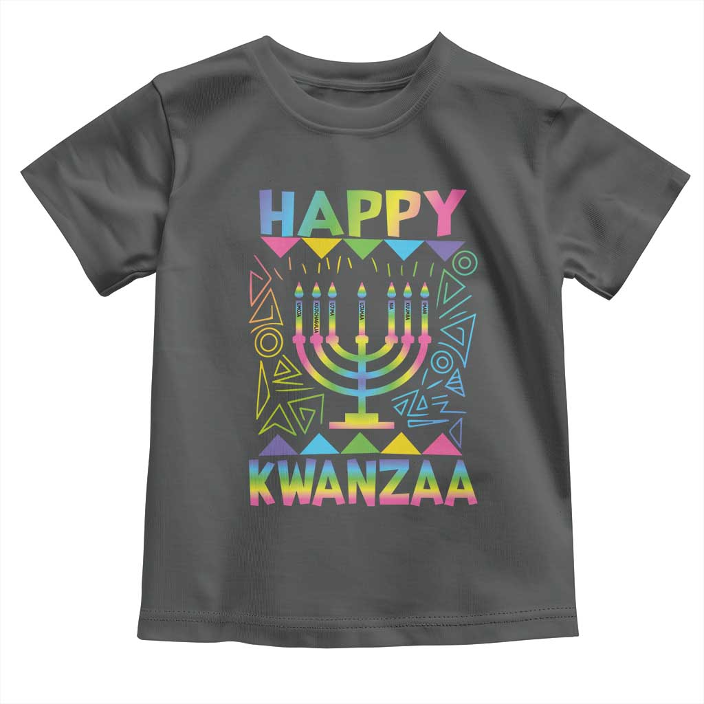 Happy Kwanzaa Toddler T Shirt Christmas African American Heritage Holiday Kinara Mazao - Wonder Print Shop