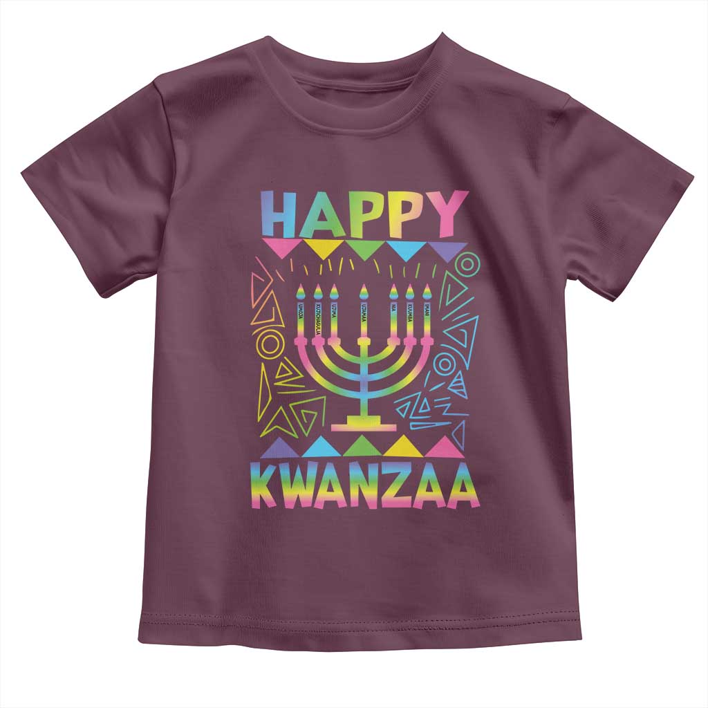 Happy Kwanzaa Toddler T Shirt Christmas African American Heritage Holiday Kinara Mazao - Wonder Print Shop