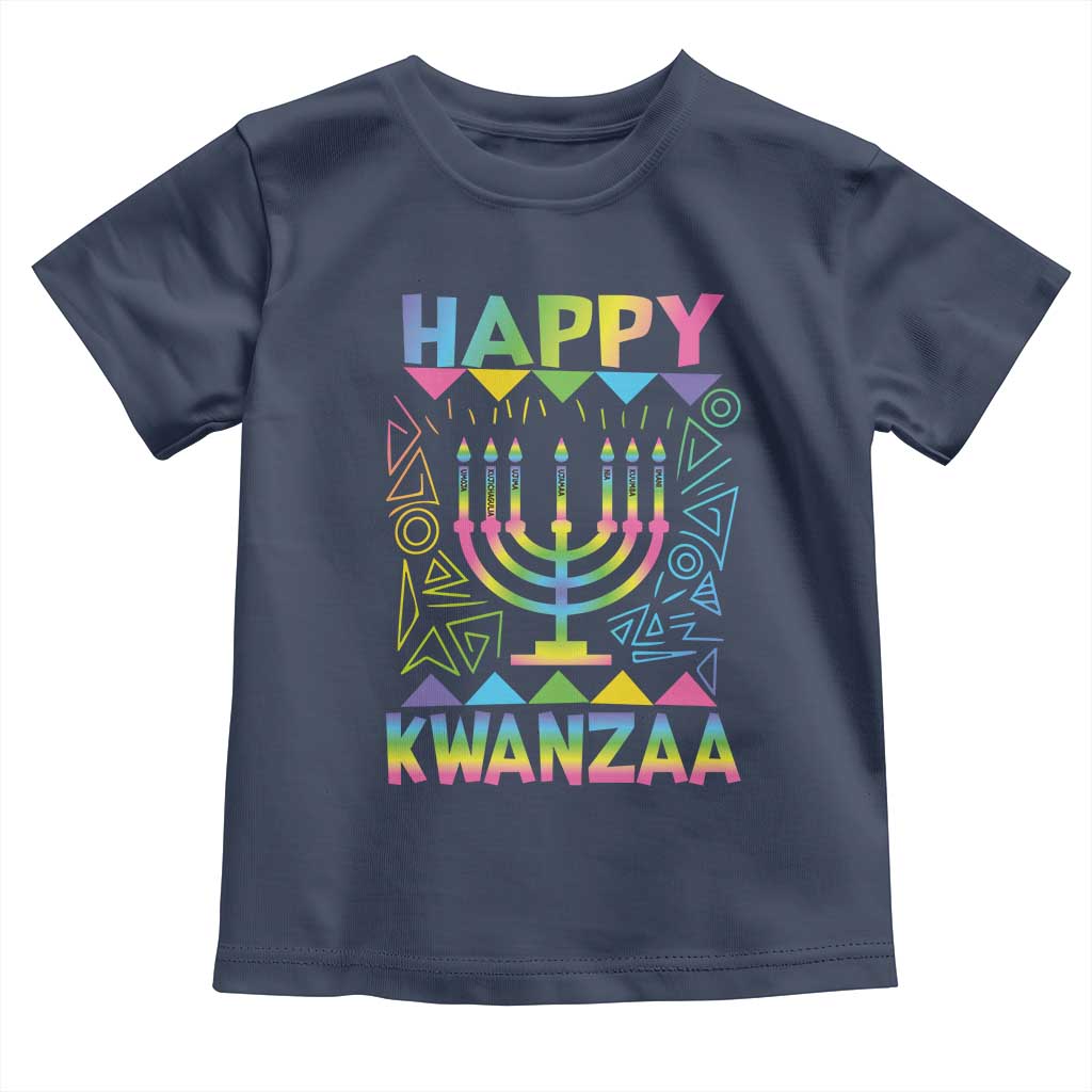 Happy Kwanzaa Toddler T Shirt Christmas African American Heritage Holiday Kinara Mazao - Wonder Print Shop