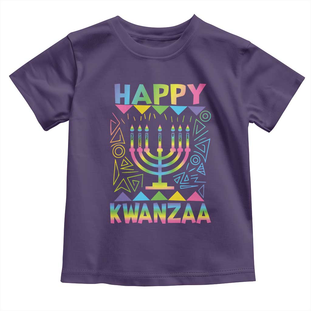 Happy Kwanzaa Toddler T Shirt Christmas African American Heritage Holiday Kinara Mazao - Wonder Print Shop