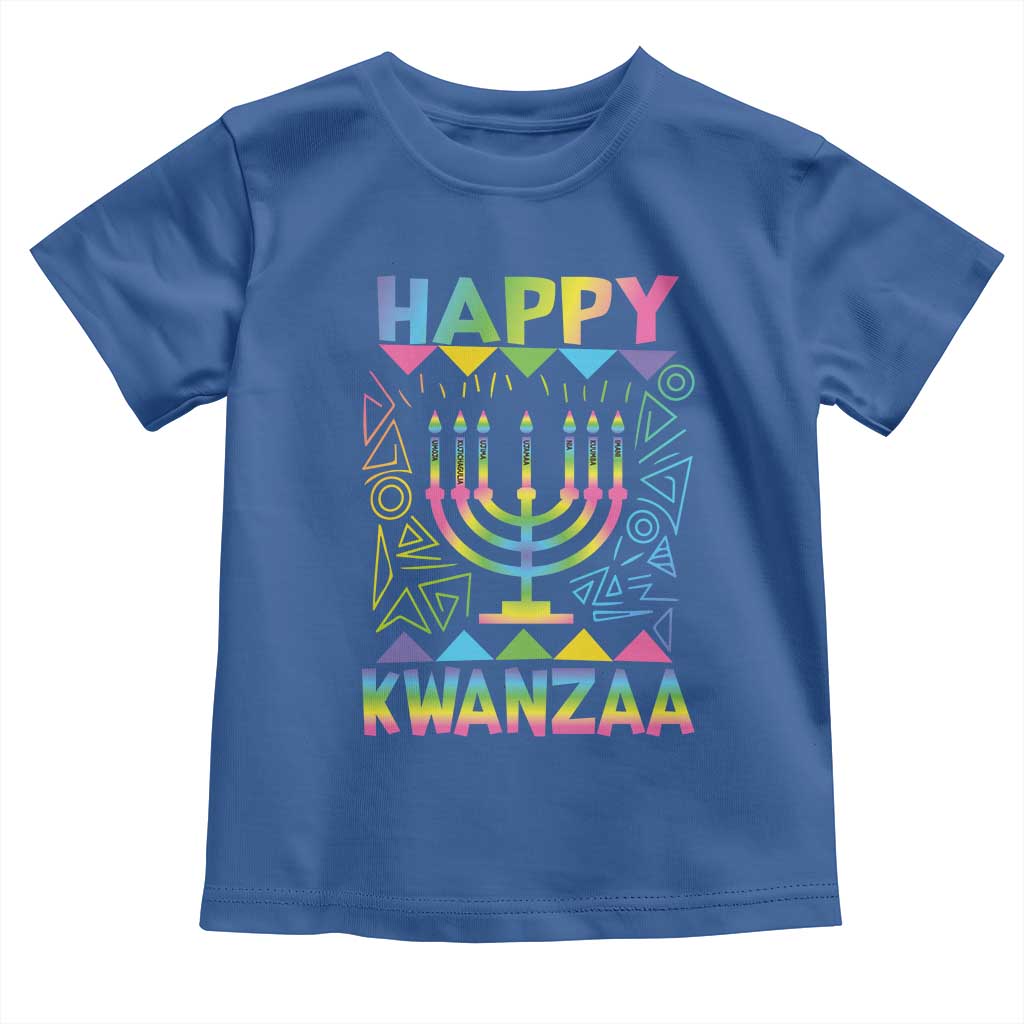 Happy Kwanzaa Toddler T Shirt Christmas African American Heritage Holiday Kinara Mazao - Wonder Print Shop