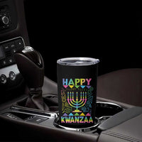 Happy Kwanzaa Tumbler Cup Christmas African American Heritage Holiday Kinara Mazao - Wonder Print Shop