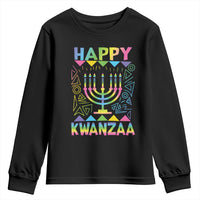 Happy Kwanzaa Youth Sweatshirt Christmas African American Heritage Holiday Kinara Mazao - Wonder Print Shop