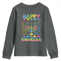 Happy Kwanzaa Youth Sweatshirt Christmas African American Heritage Holiday Kinara Mazao - Wonder Print Shop