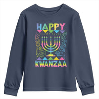 Happy Kwanzaa Youth Sweatshirt Christmas African American Heritage Holiday Kinara Mazao - Wonder Print Shop