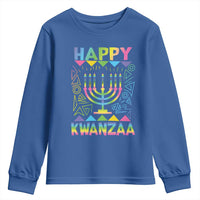 Happy Kwanzaa Youth Sweatshirt Christmas African American Heritage Holiday Kinara Mazao - Wonder Print Shop