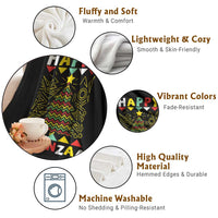 Happy Kwanzaa Christmas Throw Blanket African American Holiday Christmas Tree - Wonder Print Shop