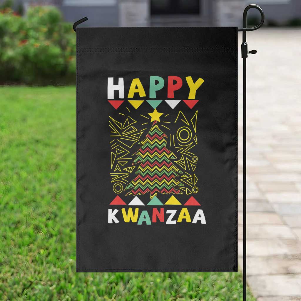 Happy Kwanzaa Christmas Garden Flag African American Holiday Christmas Tree - Wonder Print Shop