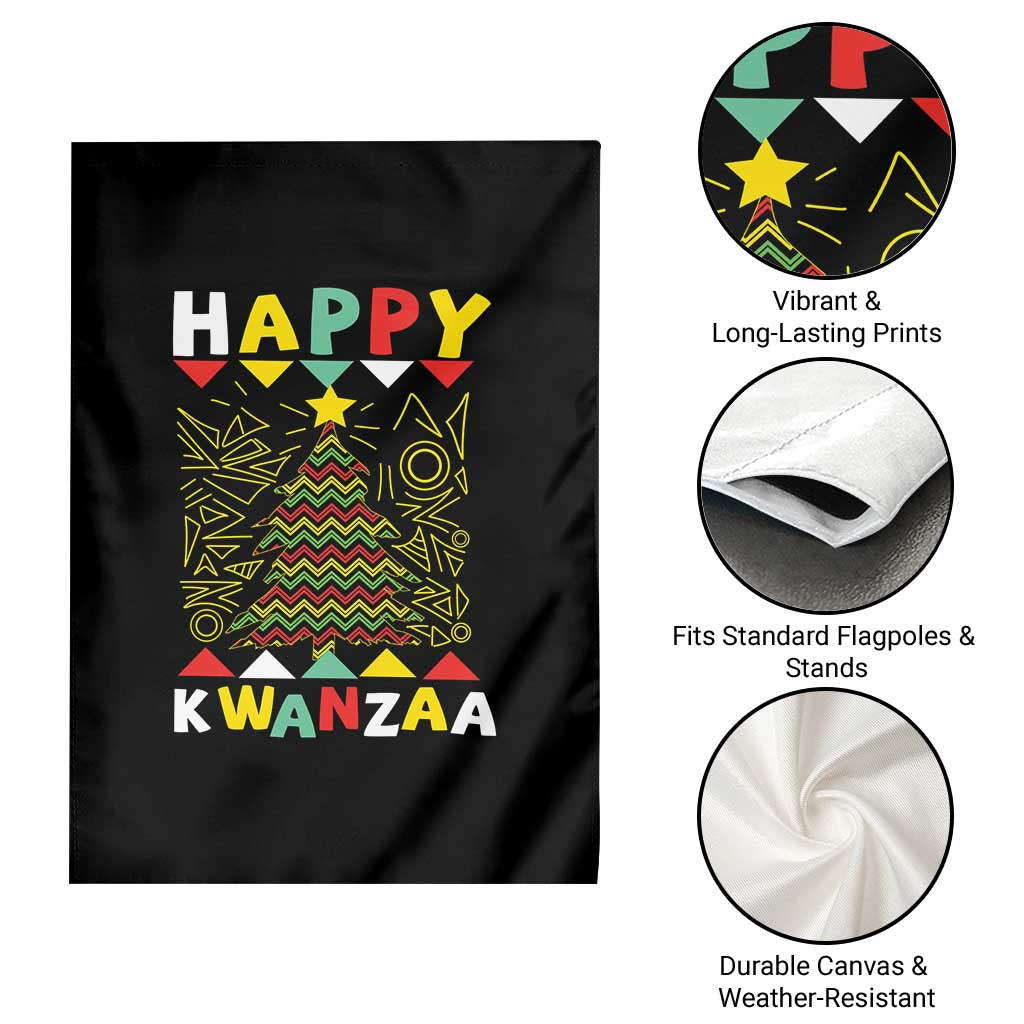 Happy Kwanzaa Christmas Garden Flag African American Holiday Christmas Tree - Wonder Print Shop