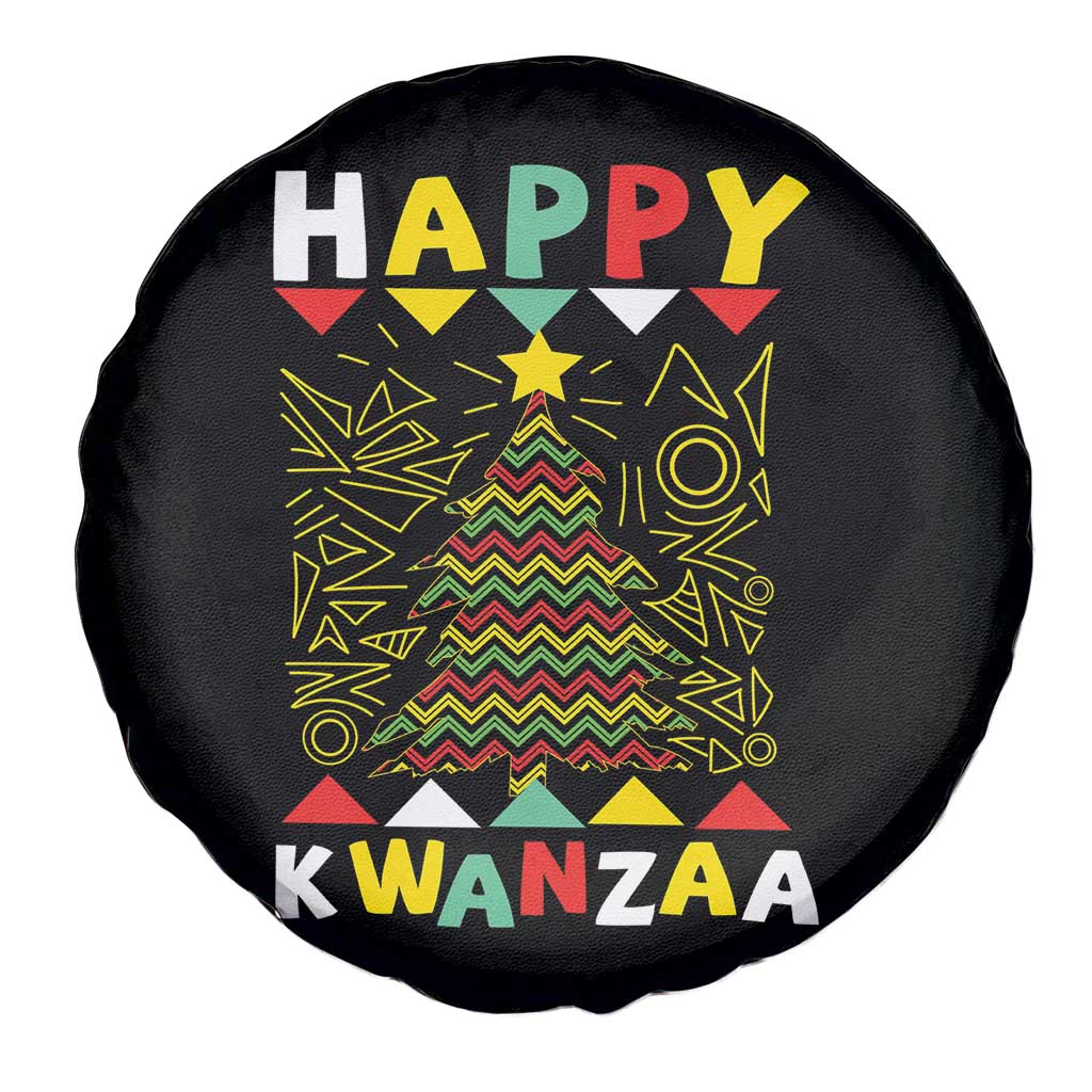 Happy Kwanzaa Christmas Spare Tire Cover African American Holiday Christmas Tree - Wonder Print Shop
